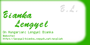 bianka lengyel business card
